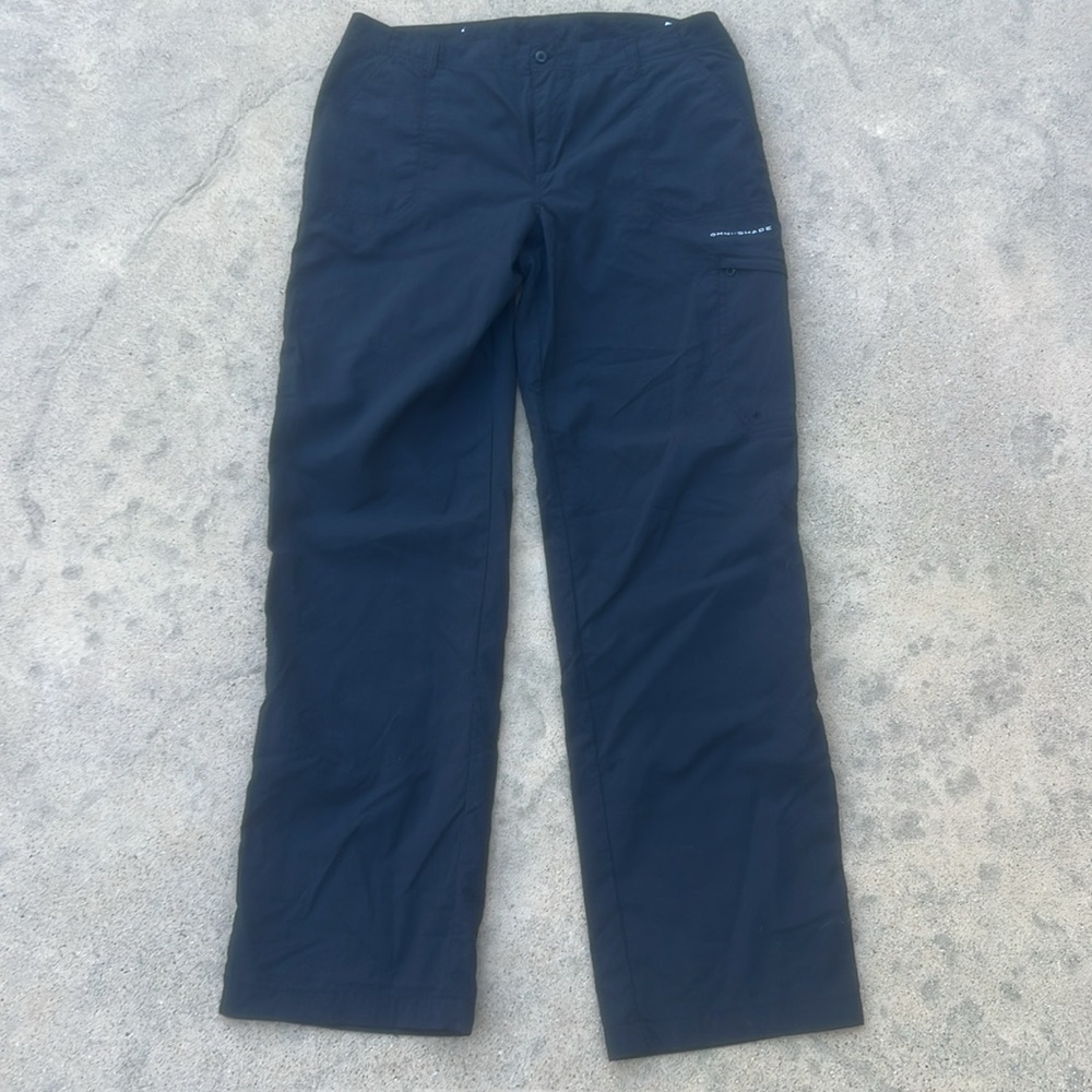 Columbia PFG Women's Black Nylon Omni Shield Hiking Fishing Pant Size 10 Reg